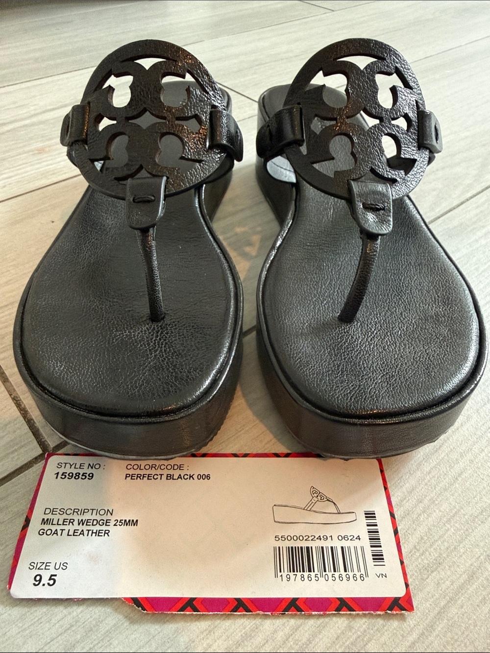 Tory Burch Miller Wedge 2.5mm - Perfect Black